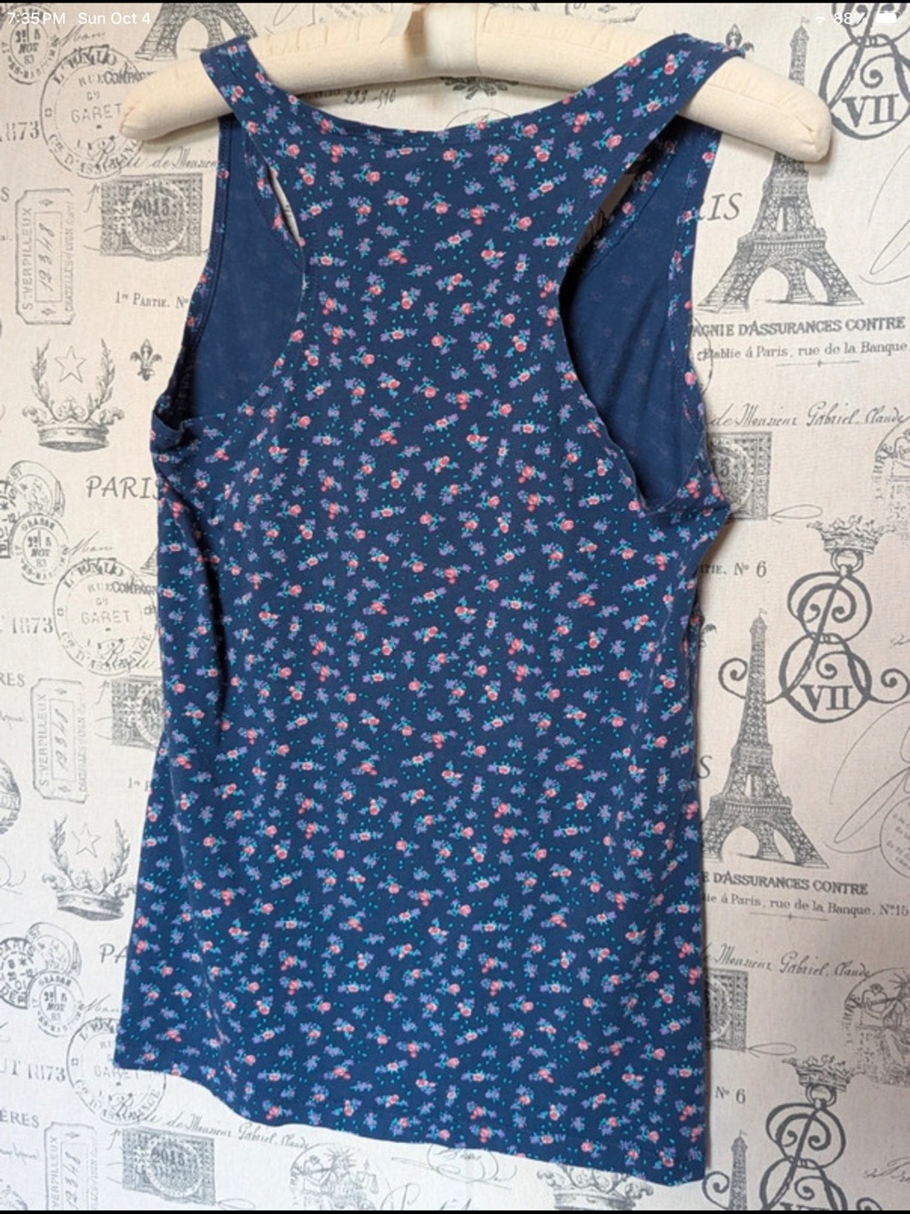 Distressed Peace Sign Racerback Tank Top - Size Medium - Picture 3 of 5